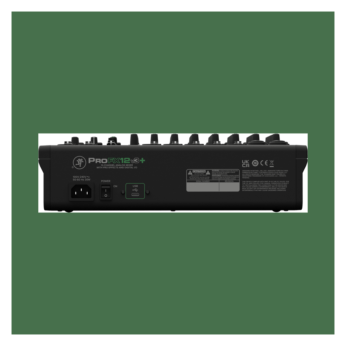 Mackie ProFX12v3+ 12-Channel Analogue Mixer With USB-C, Bluetooth & GigFX+ 2