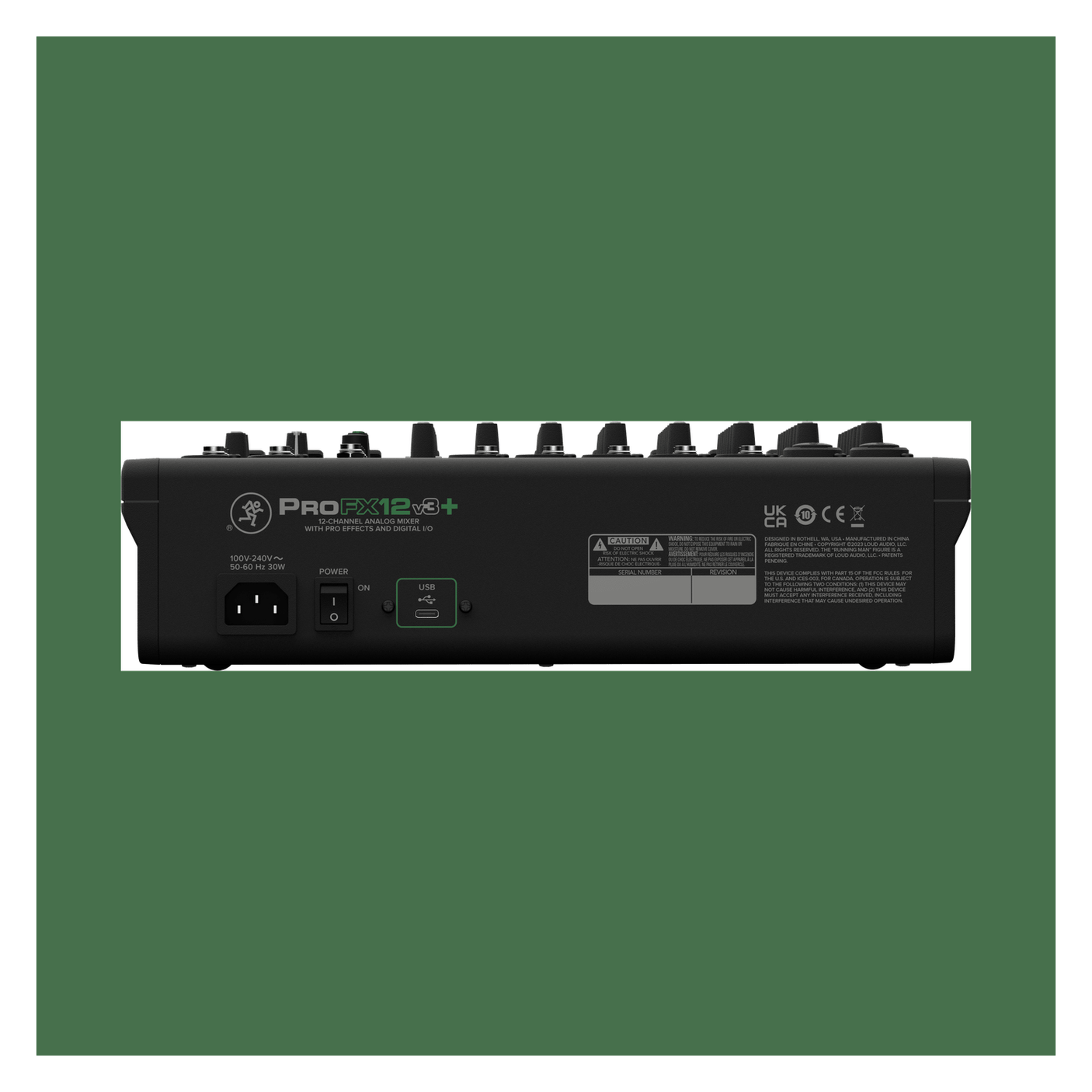 Mackie ProFX12v3+ 12-Channel Analogue Mixer With USB-C, Bluetooth & GigFX+ 2
