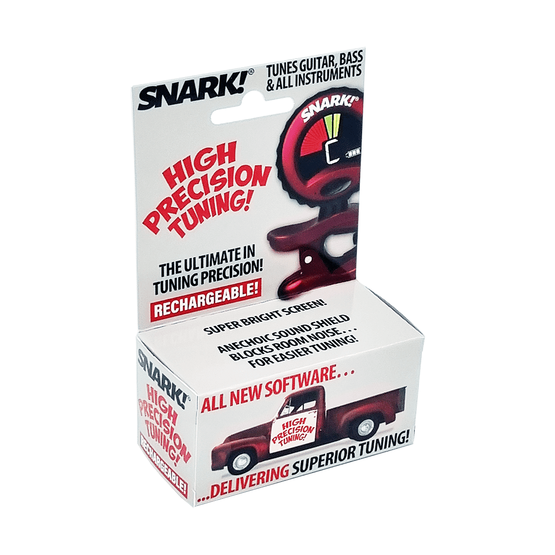Snark ST-2 HPT High-Precision Clip On Chromatic Tuner with Microphone - Red 3