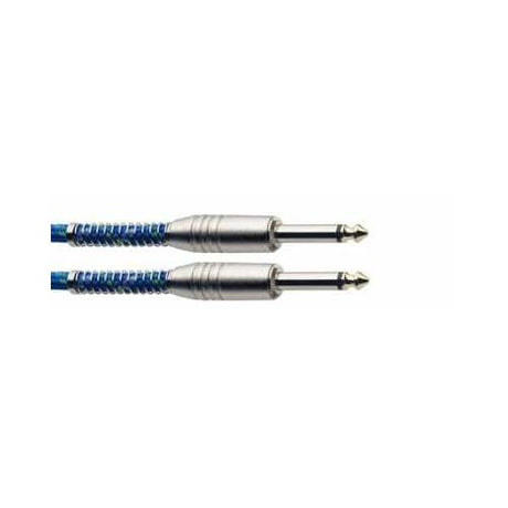 Stagg S-Series Vintage Tweed Style Instrument Cable – Blue 6m 2