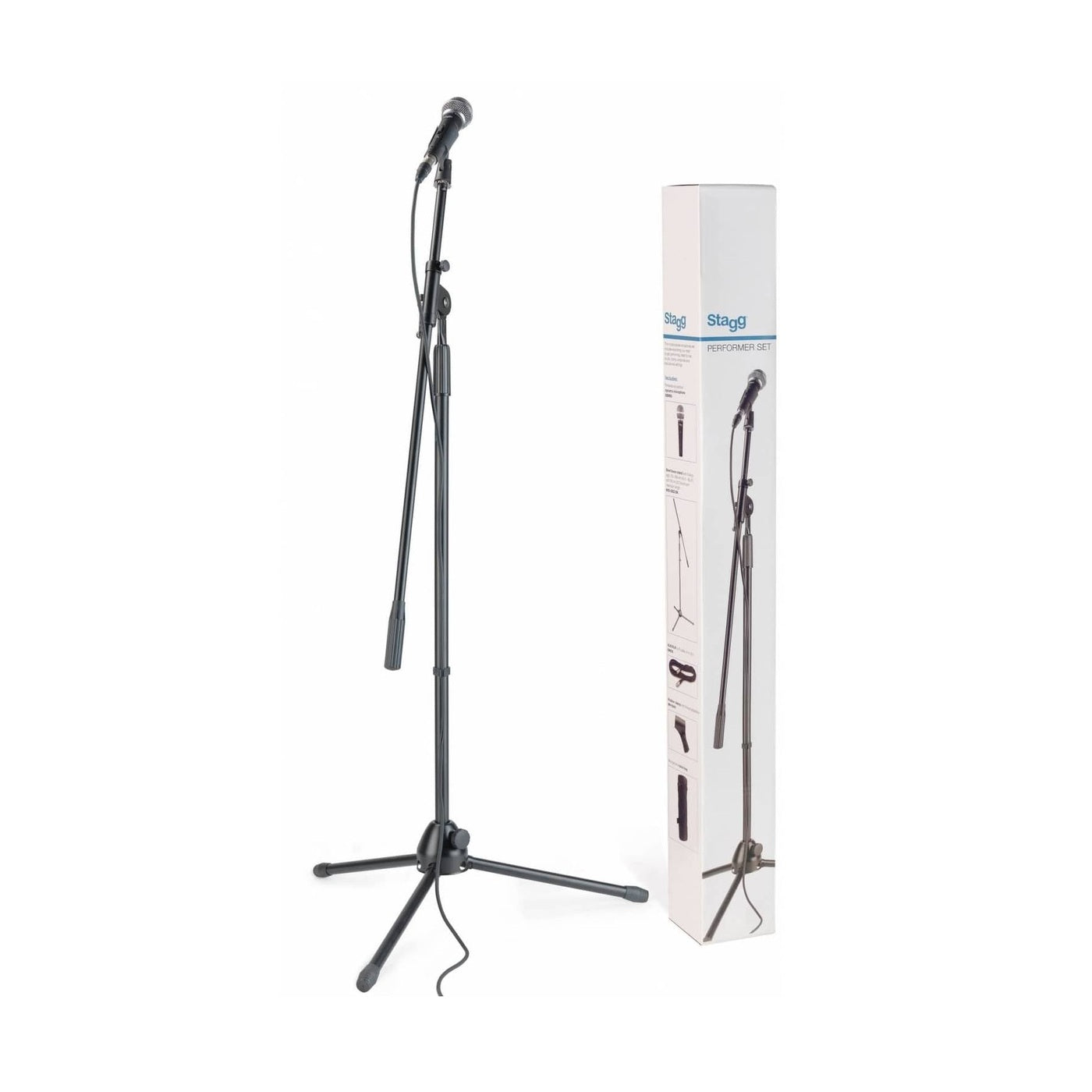 Stagg SDM50 Dynamic Vocal Microphone Set With Stand & Cable 1