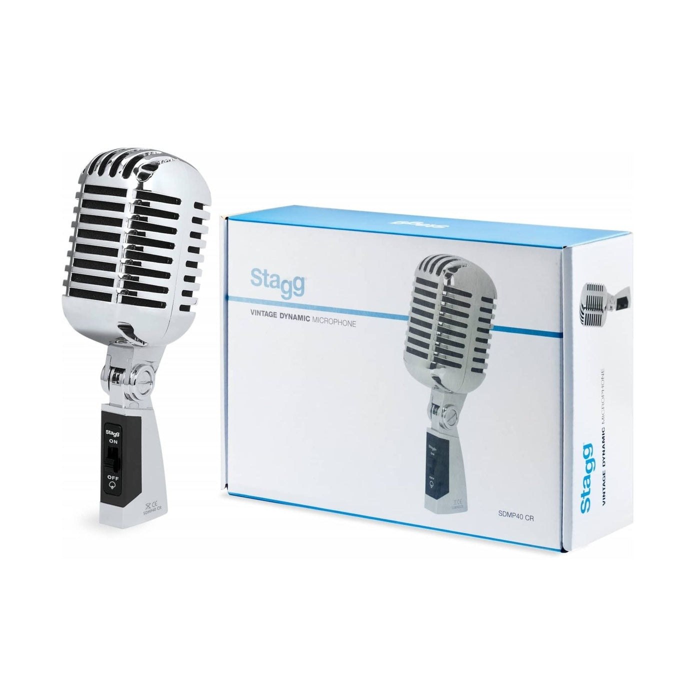 Stagg SDMP40CR 50s Style Cardioid Dynamic Microphone - Chrome 1