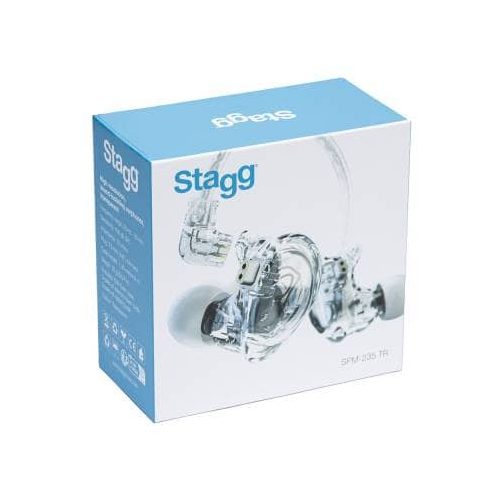 Stagg SPM-235 2 Driver Sound-Isolating In-Ear Monitors, Transparent 6