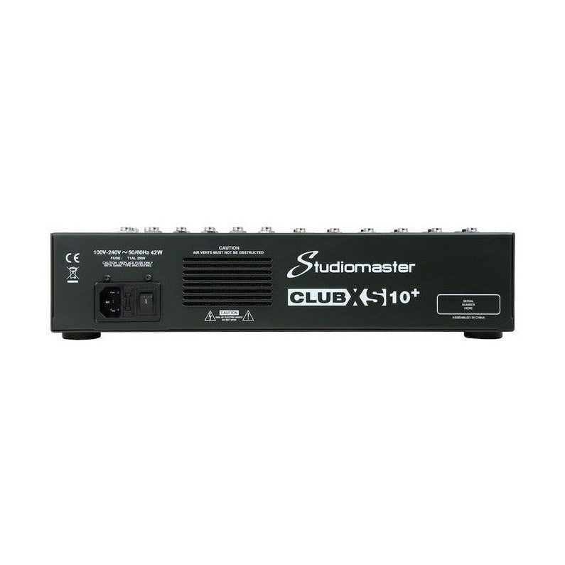 Studiomaster CLUB XS10+ 10-Channel Mixing Desk with Bluetooth, USB/SD & DSP Effects 4