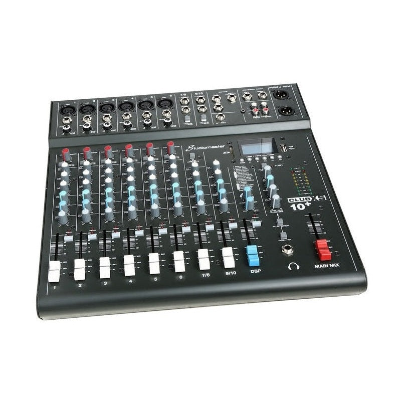 Studiomaster CLUB XS10+ 10-Channel Mixing Desk with Bluetooth, USB/SD & DSP Effects 2