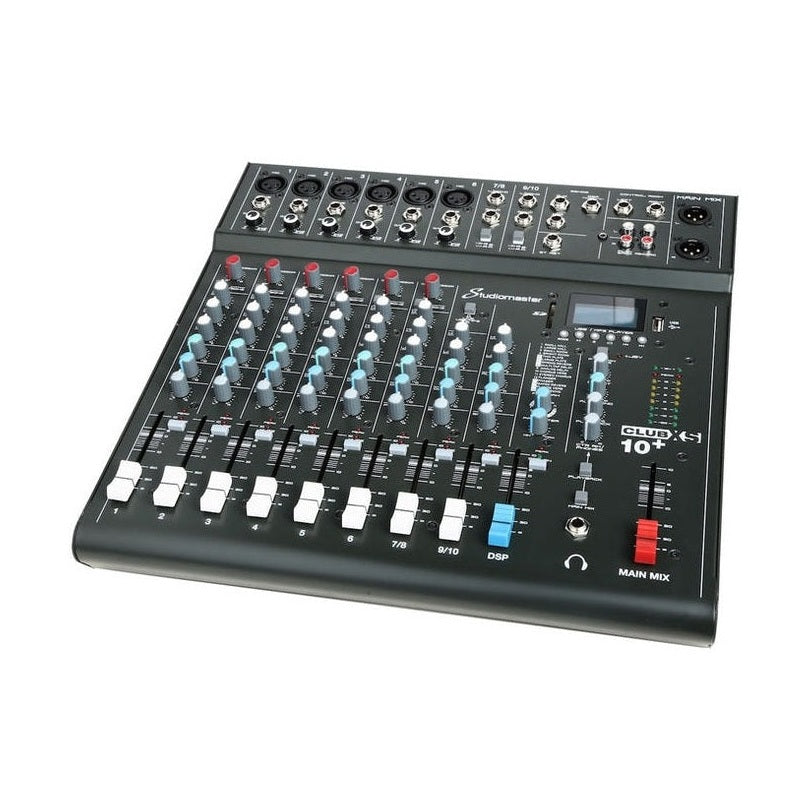 Studiomaster CLUB XS10+ 10-Channel Mixing Desk with Bluetooth, USB/SD & DSP Effects 3