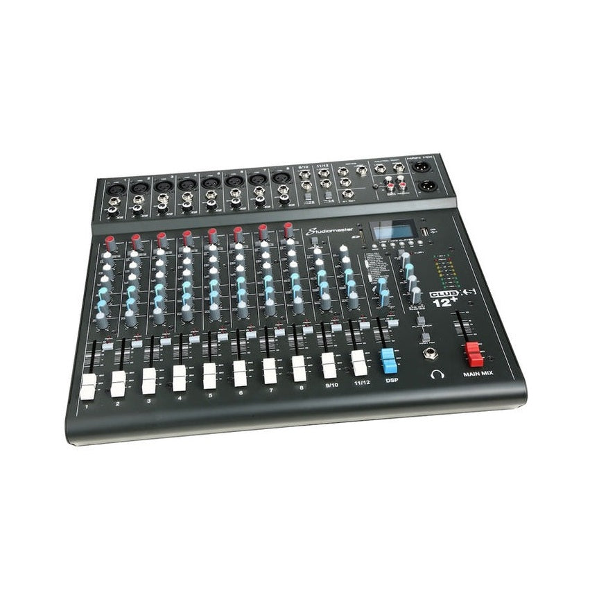 Studiomaster CLUB XS12+ 12-Channel Mixing Desk with Bluetooth, USB/SD & DSP Effects 2