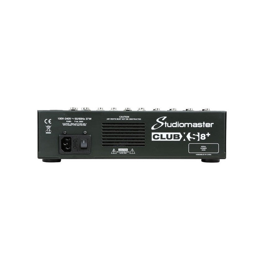 Studiomaster CLUB XS8+ 8-Channel Mixing Desk with Bluetooth, USB/SD & DSP Effects 4