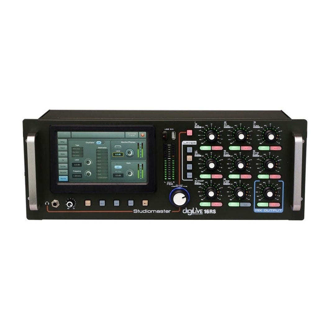 Studiomaster DigiLive 16RS 16-Input Digital WiFi Rack Mixer With Advanced DSP 1
