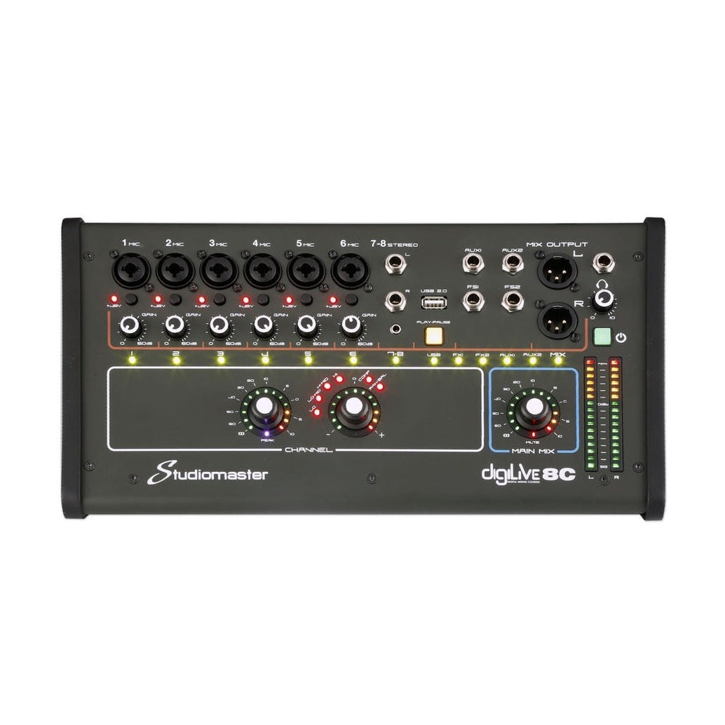 Studiomaster DigiLive 8C 8-Input Digital WiFi Mixer With DSP 1