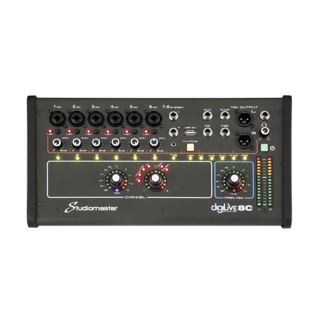 Studiomaster DigiLive 8C 8-Input Digital WiFi Mixer With DSP 1