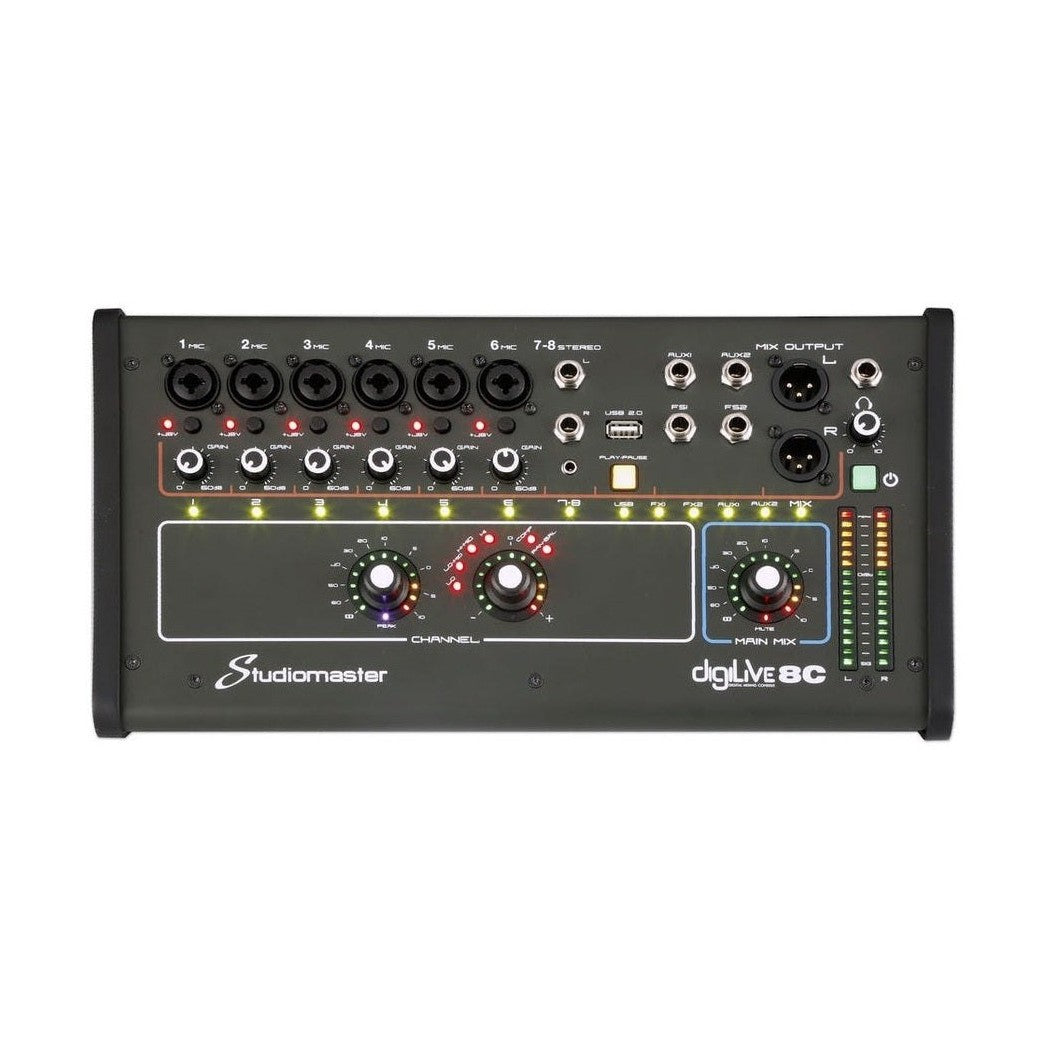 Studiomaster DigiLive 8C 8-Input Digital WiFi Mixer With DSP 1