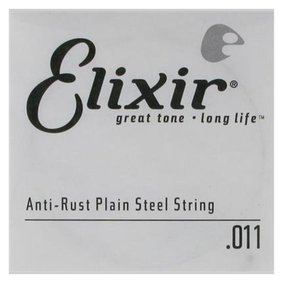 Elixir Anti-Rust Plated Plain Steel Single Guitar String, .011 1