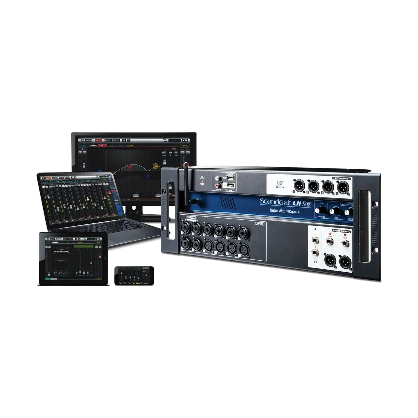 Soundcraft Ui16 16-Channel Digital Rack Mixer With Wireless Control 3