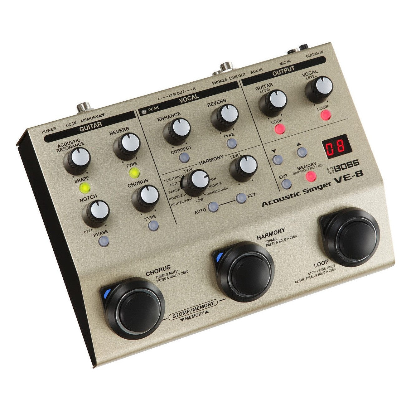 BOSS VE-8 Acoustic Singer Pedal 2