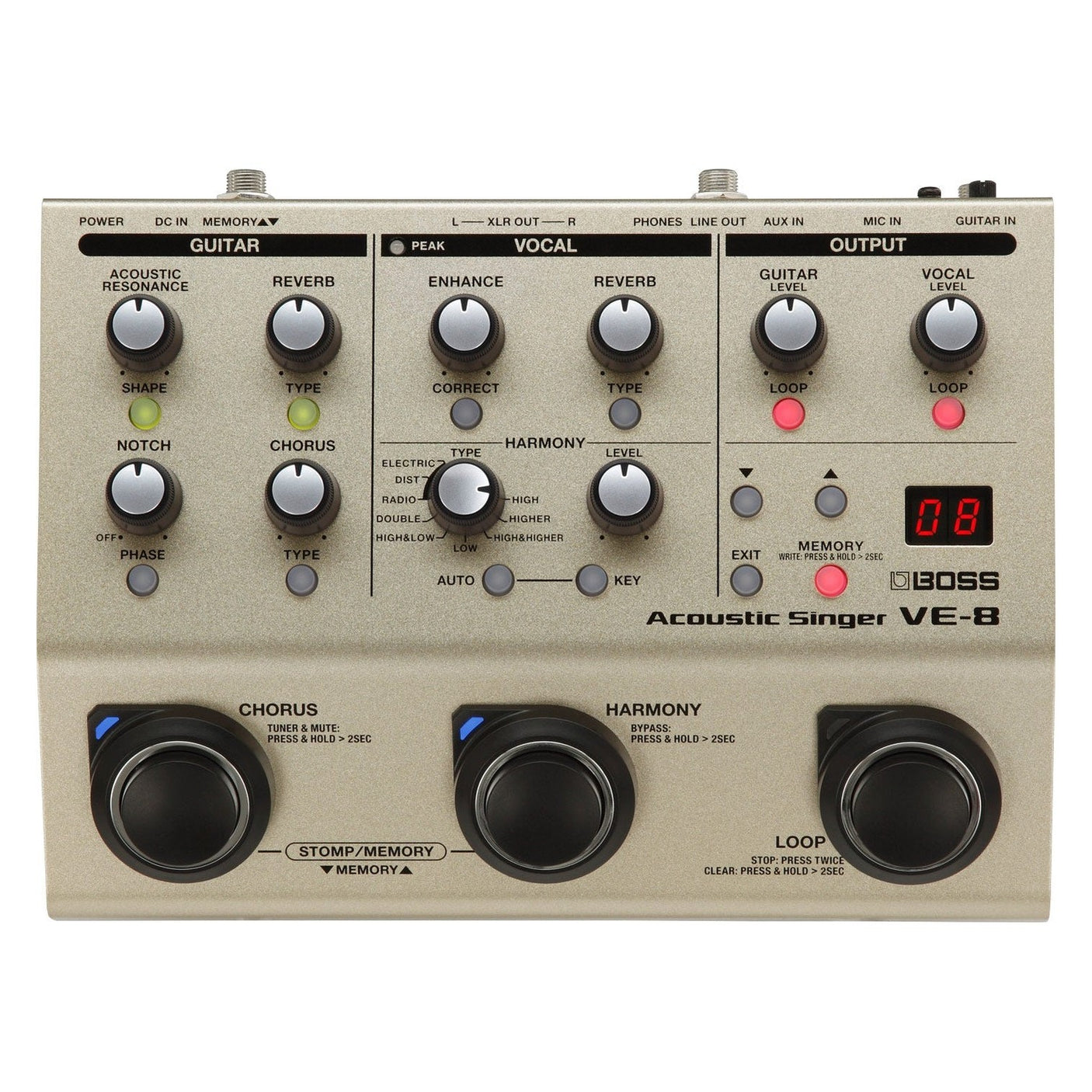 BOSS VE-8 Acoustic Singer Pedal 1