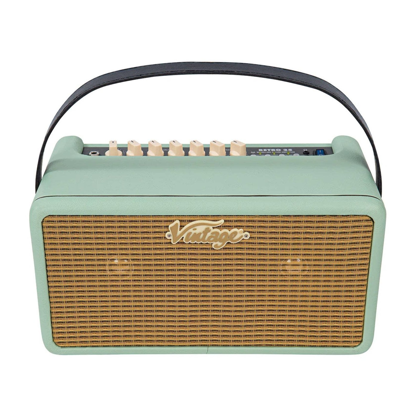 Vintage Retro 15W Guitar Amplifier with Bluetooth & Effects Mint Green 1