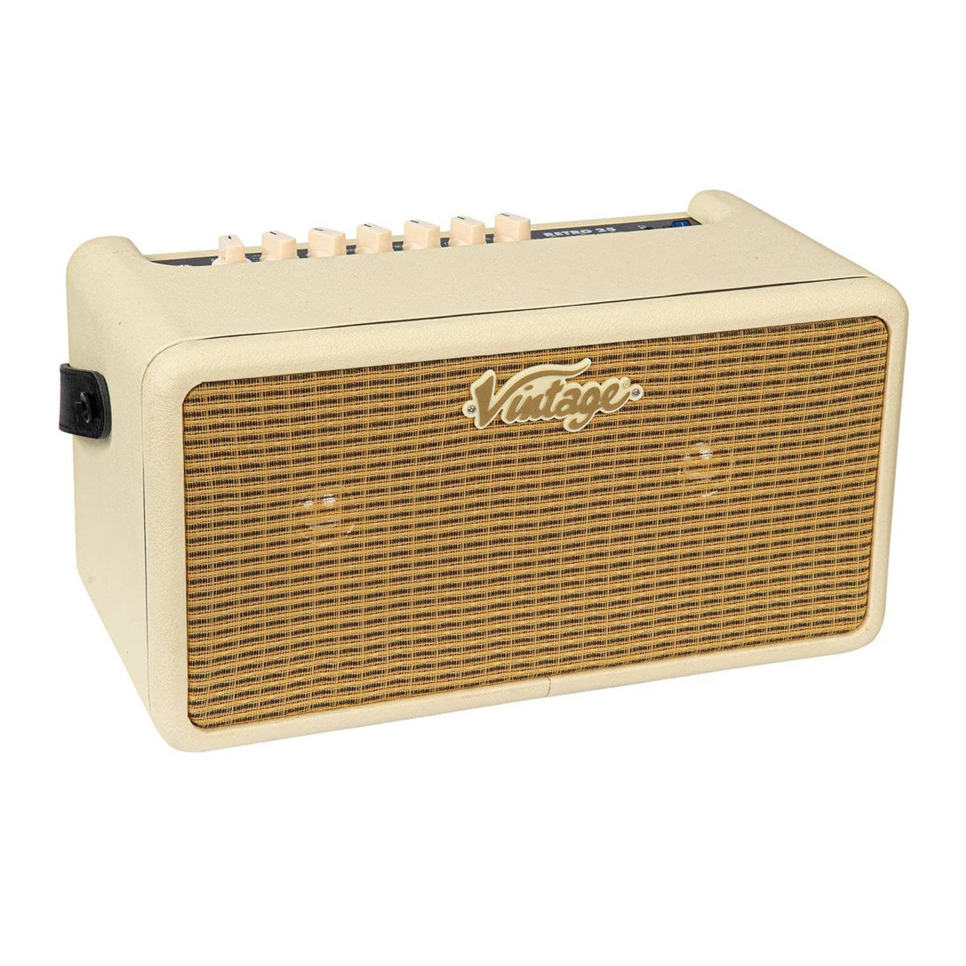 Vintage Retro 15W Guitar Amplifier with Bluetooth & Effects Vintage White 3