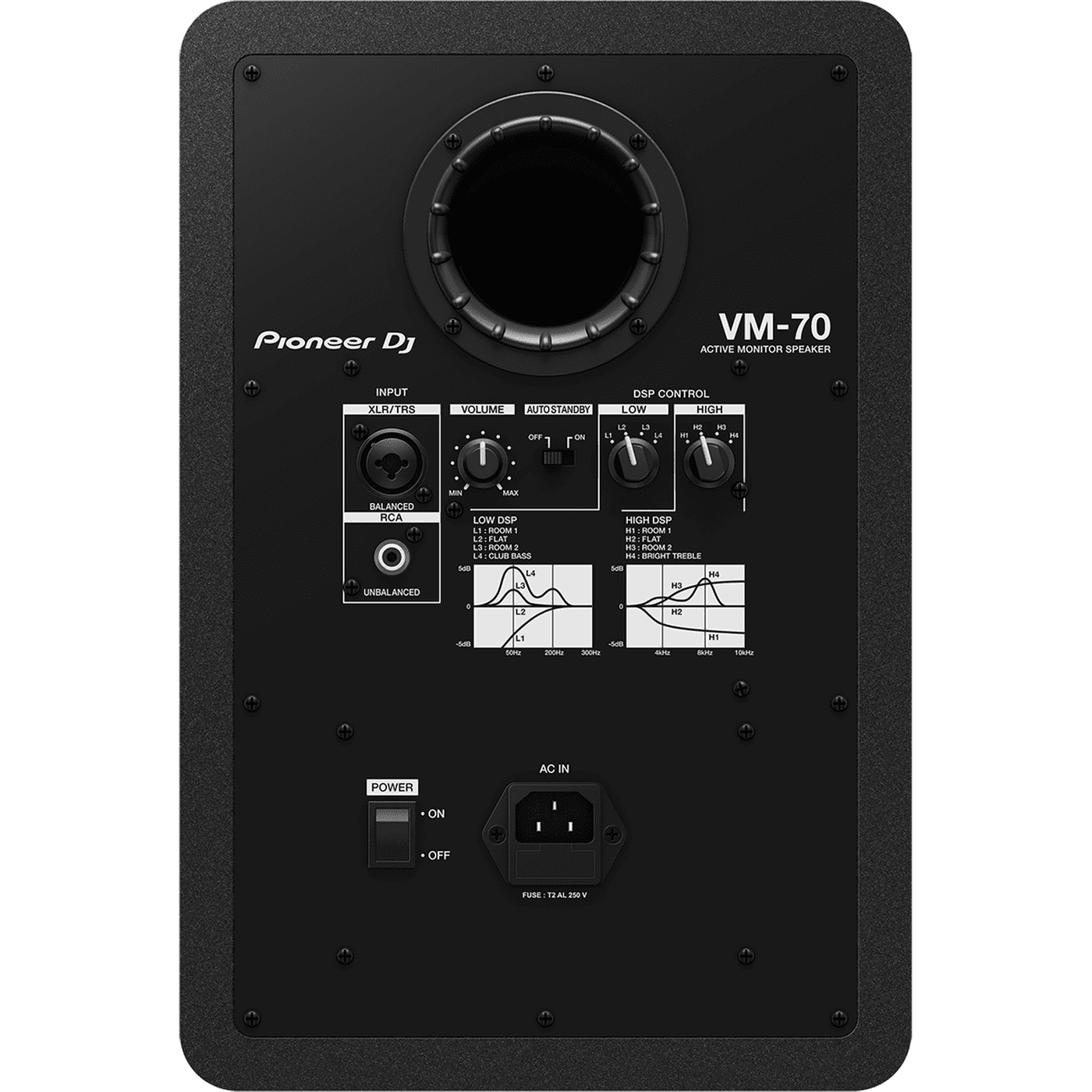 Pioneer DJ VM-70 6.5” Active Monitor Speaker with DSP Black 2