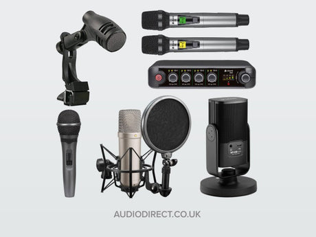 Click Now to view our Huge Range of Microphones for Studio Stage or Padcasts