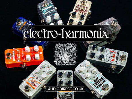 Electro Harmonix legendary guitar pedals know for pioneering innovation at a great price point available at Audio Direct