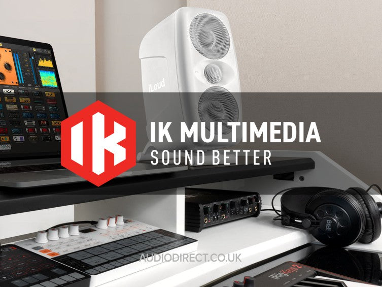 IK Mulitmedia on sale at Audio Direct selling iRig and iLoud speakers 
