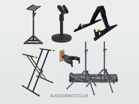 Stands for Instruments, Studio & Stage now on sale at Audio Direct