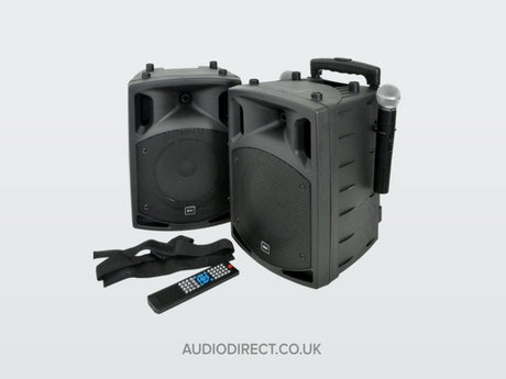 Portable PA systems with a built in battery, perfect for live performances 