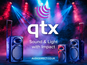 QTX Speakers, Stage Lighting & Audio Accessories