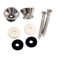 Fender American Standard Strap Buttons, Set Of 2 - Chrome With Non-Slip Felt Washers 1
