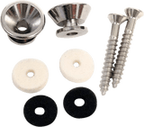Fender American Standard Strap Buttons, Set Of 2 - Chrome With Non-Slip Felt Washers