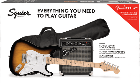 Fender Squier Sonic Stratocaster Pack - Sunburst & Maple Neck 2