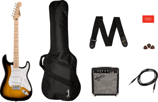 Fender Squier Sonic Stratocaster Pack - Sunburst & Maple Neck 1