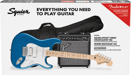 Fender Squire Squier Affinity Series Stratocaster HSS Pack - Lake Placid Blue 2
