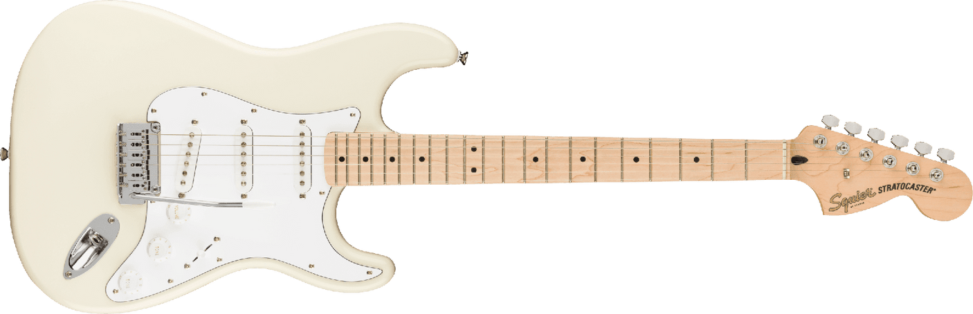 Squier Affinity Series Stratocaster Electric Guitar — Olympic White