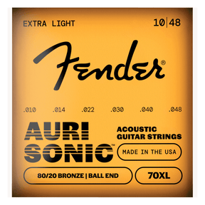 Fender 80/20 Bronze Acoustic Strings, Ball End, 70XL .010-.048 1
