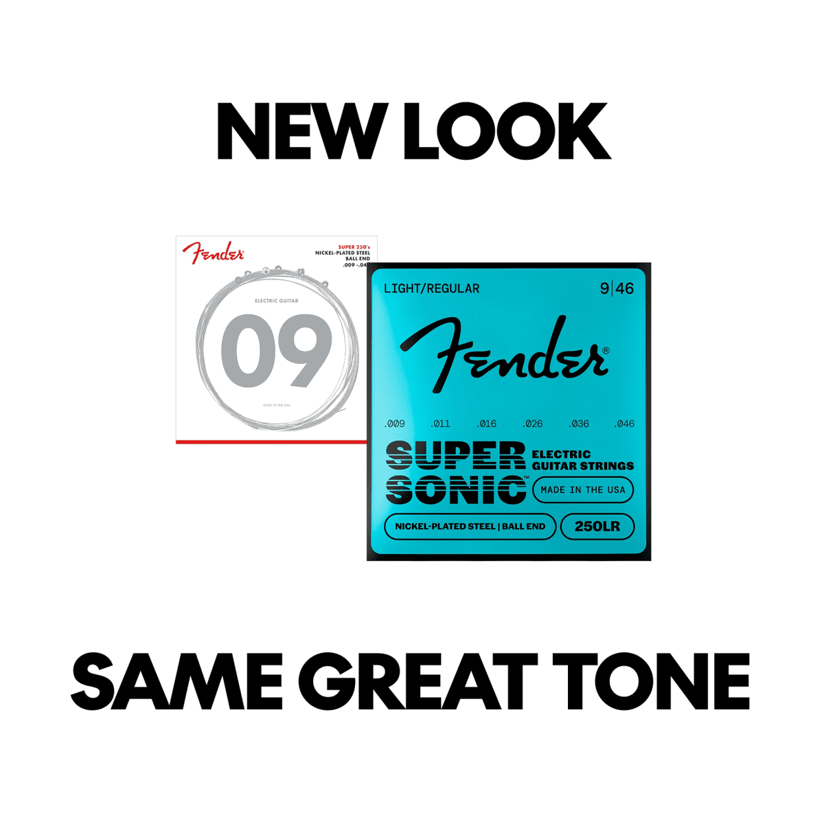 Fender Super 250LR Nickel-Plated Steel Electric Guitar Strings, Light/Regular — 9-46 4