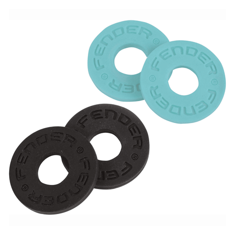 Fender Strap Blocks, Set Of 4 — Black And Daphne Blue 1
