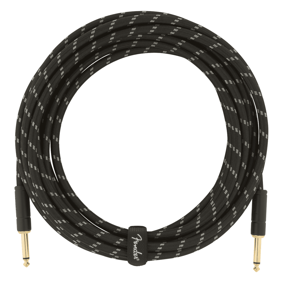 Fender Professional Series Instrument Cable, Straight-Angle, Black Tweed 18.6ft / 5.5M 1