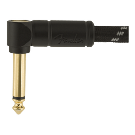 Fender 4.5M 15' Deluxe Series Instrument Cable - Straight/Angle, Black Tweed 4