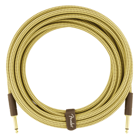 Fender 3M 10' Deluxe Series Instrument Cable - Straight/Straight, Tweed 1