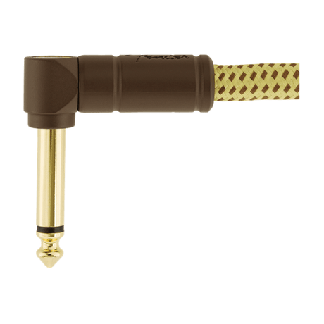 Fender 3M 10' Deluxe Series Instrument Cable - Straight/Angle, Tweed 4