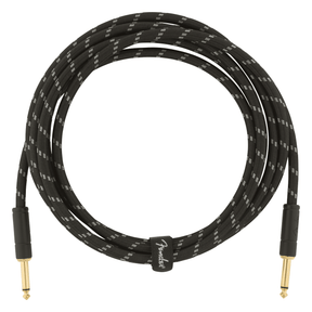 Fender 3M 10' Deluxe Series Instrument Cable - Straight/Straight, Black Tweed 1