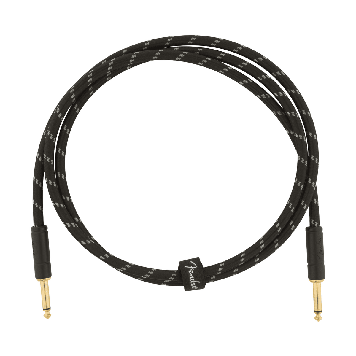 Fender 1.5M 5' Deluxe Series Instrument Cable - Straight/Straight, Black Tweed 1