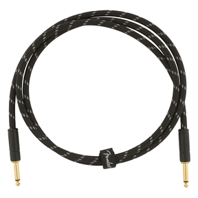 Fender 1.5M 5' Deluxe Series Instrument Cable - Straight/Straight, Black Tweed 1