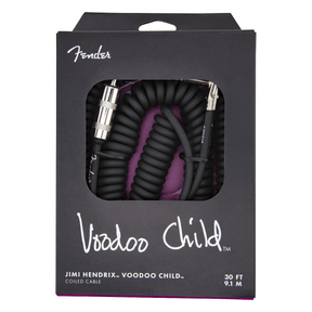 Fender Hendrix™ Voodoo Child™ Coil Instrument Cable Straight/Angle, 30', Black 1