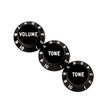 Fender Stratocaster Control Knobs, Black — Set Of 3 Volume, Tone, Tone 1