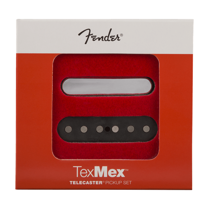 Fender Tex-Mex Telecaster Pickup Set - Black/Chrome