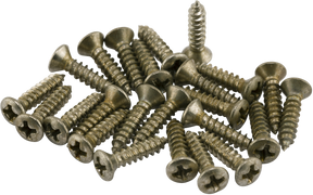 Fender Road Worn Pickguard And Control Plate Screws, Nickel — Set Of 24 1