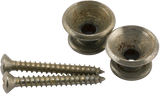 Fender Road Worn Vintage Style Strap Buttons - Set of 2 (Aged/Relic Nickel)